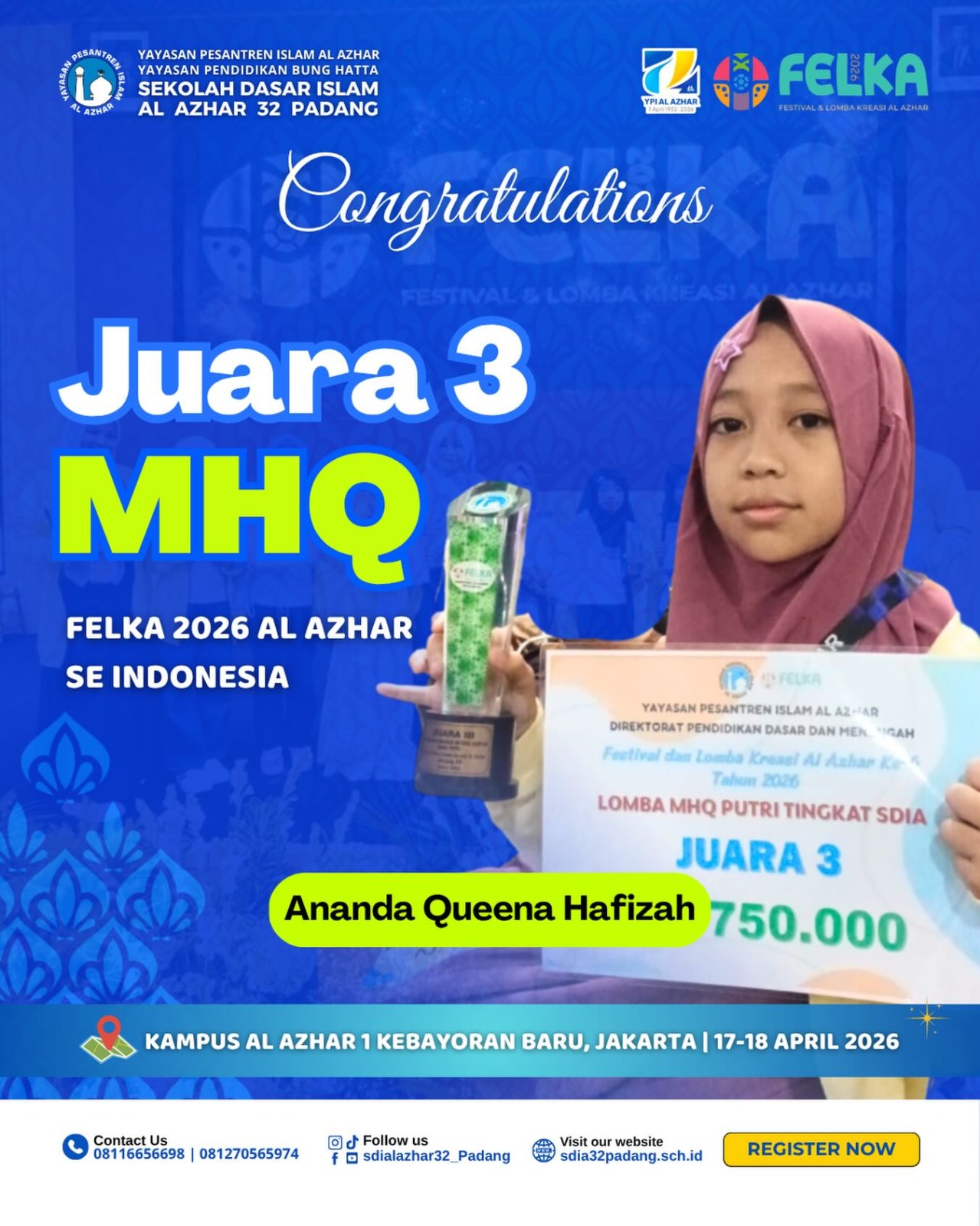 Queena - Juara Felka 2026 Al Azhar Se Indonesia